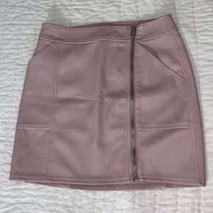 Express Pink Leather Skirt NWT